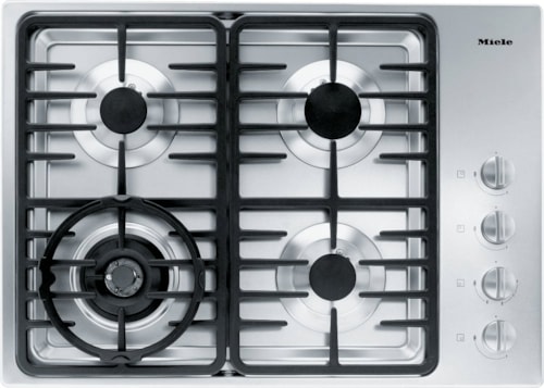 Km 3465 G Stainless Steel - 30-Inch Gas Cooktop With A Dual Wok Burner For Particularly Wide Ranging Burner Capacity.