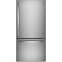 24.9 Cu. Ft. Bottom Mount Refrigerator Fingerprint Resistant Stainless Steel - GDE25EYKFS