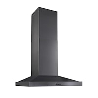 Broan(R) Elite EW54 Series 36-Inch Wall-Mount Range Hood, 600 Max Blower CFM, Black Stainless Steel