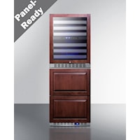 24" Wide Combination Dual-Zone Wine Cellar And 2-Drawer All-Refrigerator (Panels Not Included)