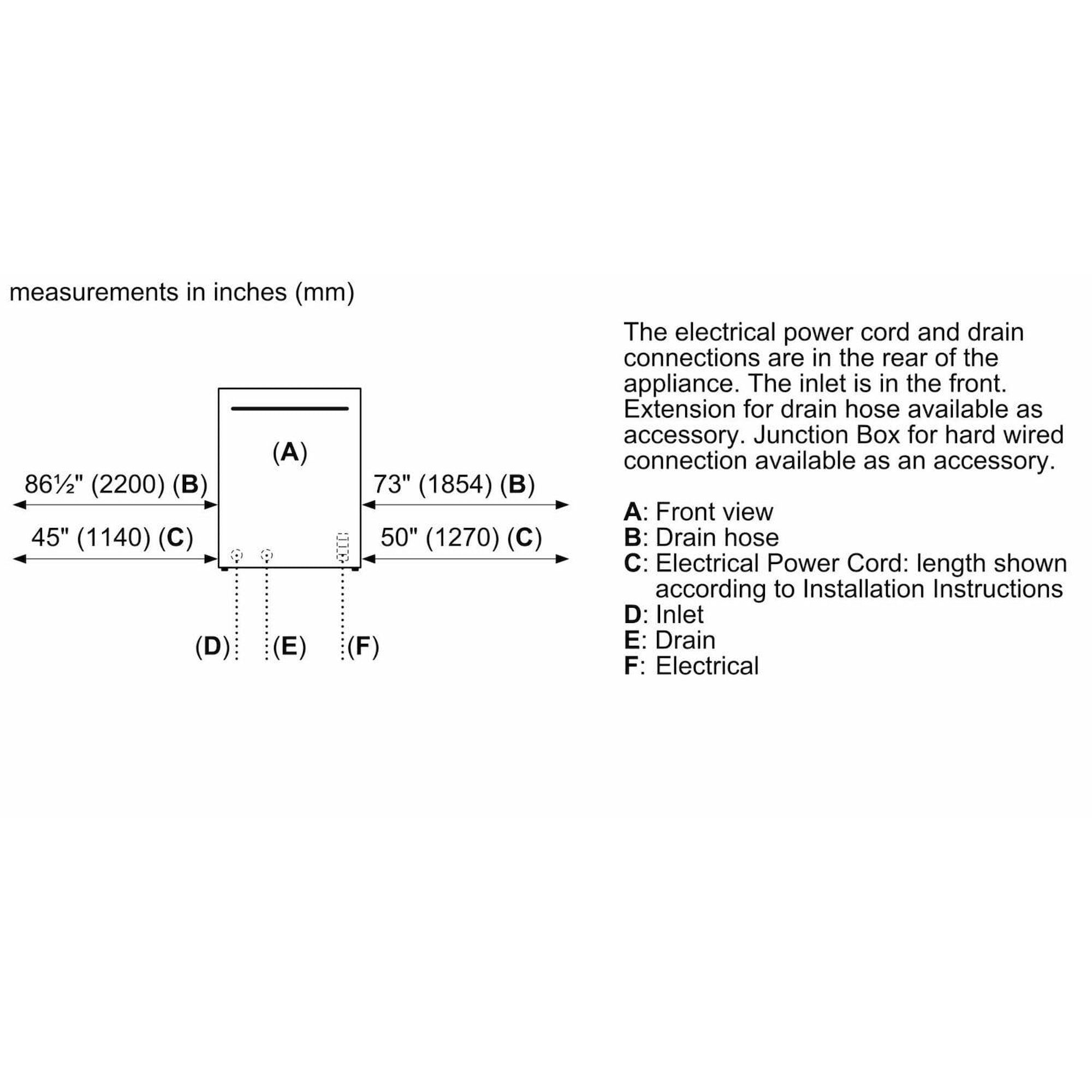 Bosch SHEM3AY55N 100 Series Dishwasher 24" Stainless steel Simon's Furniture Dishwasher