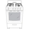 Hotpoint Gas Ranges 24" Free Standing Gas Range