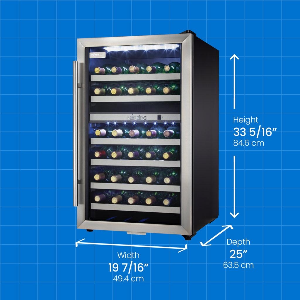 Danby DWC114BLSDD 114-Bottle Dual Zone Wine Cooler - Thumbnail 2
