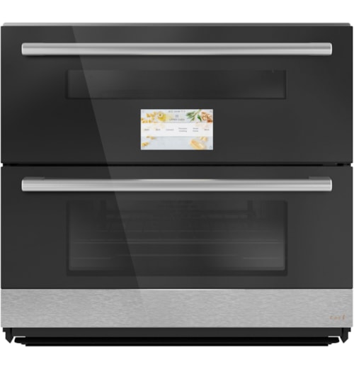 Caf(Eback)™ 30" Duo Smart Single Wall Oven In Platinum Glass