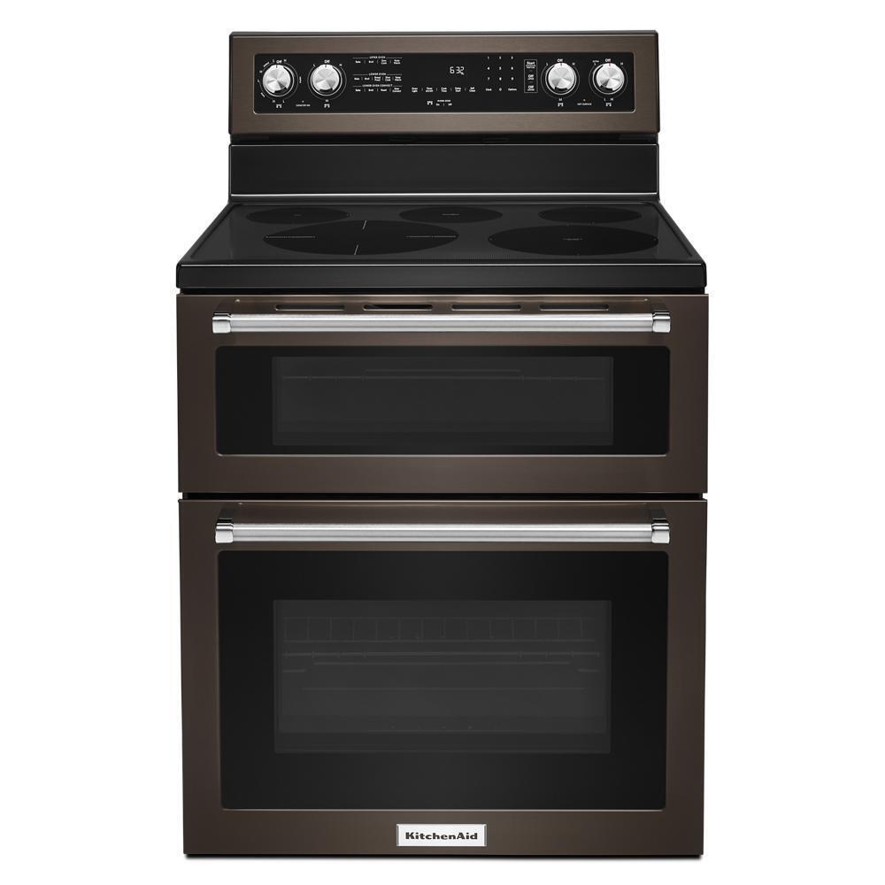 KitchenAid 30-Inch 5 Burner Electric Double Oven Convection Range