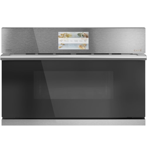 Caf(Eback)™ 30" Smart Five In One Oven With 120V Advantium® Technology In Platinum Glass