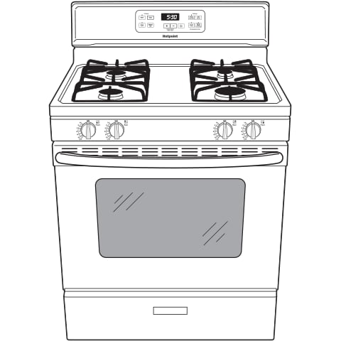 Hotpoint Gas Ranges 30" Free Standing Gas Range