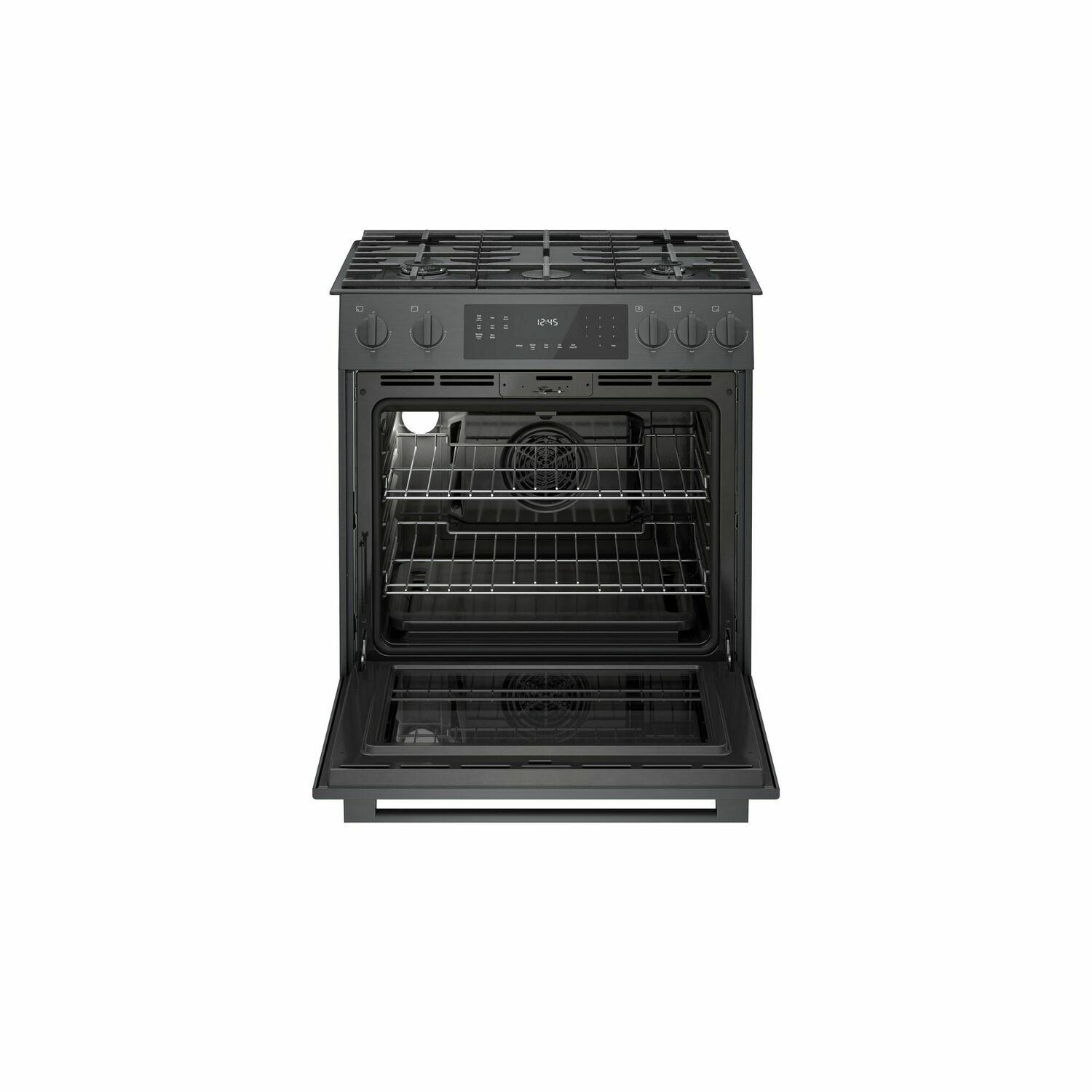 Bosch HGI8046UC 800 Series Gas Slidein Range 30" Black Stainless Steel Simon's Furniture Range