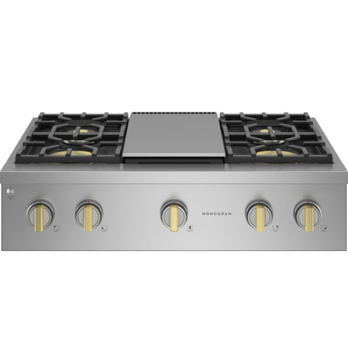Monogram 36" Professional Gas Rangetop With 4 Burners And Griddle