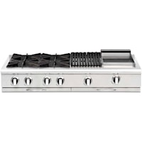 48" Gas Range Top with 8 Open Burners