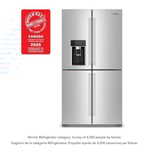 36" Counter-Depth 19.4 Cu Ft 4-Door Refrigerator With Flexible Temperature Zone In Printshield® Finish