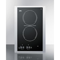 15" Wide 230V 2-Burner Radiant Cooktop