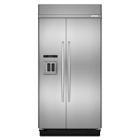 29.5 cu. ft 48-Inch Width Built-In Side by Side Refrigerator with PrintShield(TM) Finish