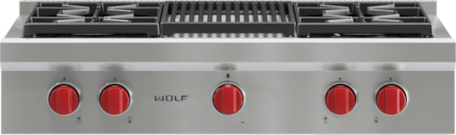 36" Sealed Burner Rangetop - 4 Burners And Infrared Charbroiler