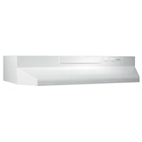 Broan(R) 30-Inch Convertible Under-Cabinet Range Hood W/ Easy Install System, 260 Max Blower Cfm, White