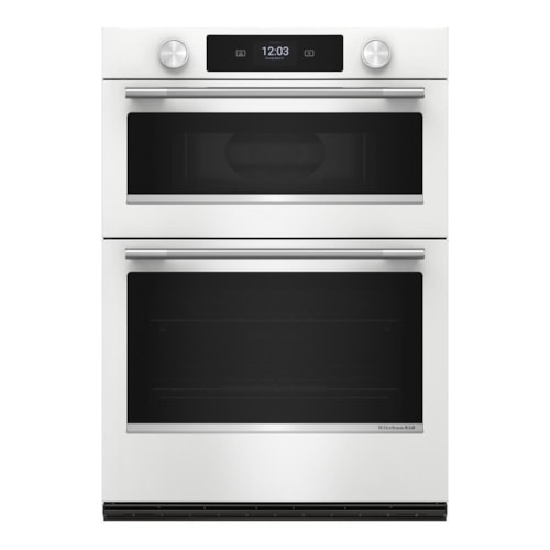 30-Inch Smart Electric Combo Wall Oven With Assisted Cooking Modes - White