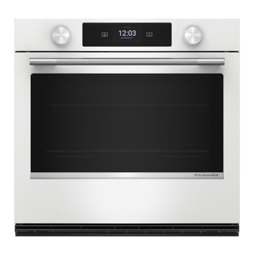 30-Inch Smart Electric Single Wall Oven With Assisted Cooking Modes - White