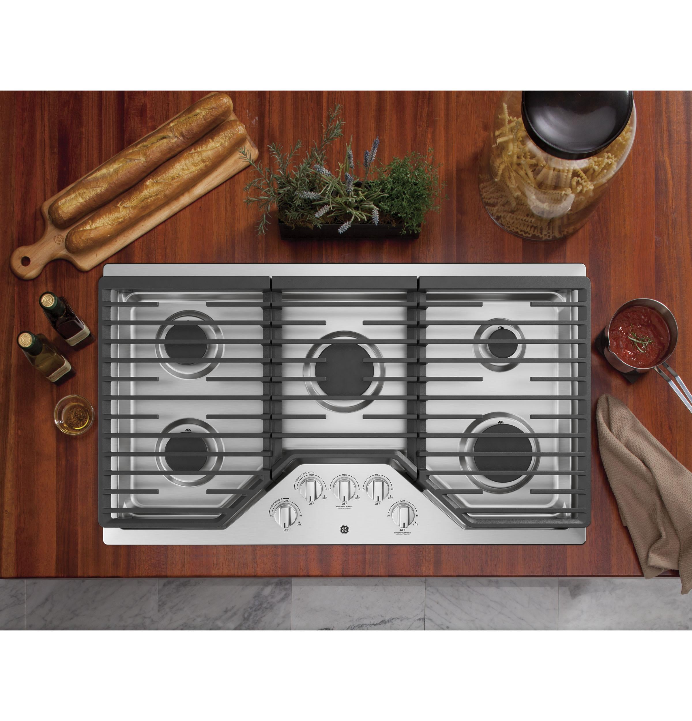 GE Appliances Cooktop Built-In Stainless Steel Gas Cooktop