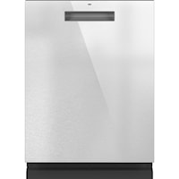 Caf(eback)(TM) Stainless Steel Interior Dishwasher with Sanitize and Ultra Wash & Dry in Platinum Glass