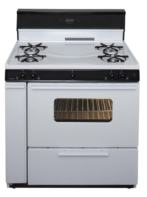 36 In. Freestanding Gas Range In White