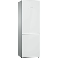 800 Series Free-Standing Fridge-Freezer With Freezer At Bottom, Glass Door 23.5" White