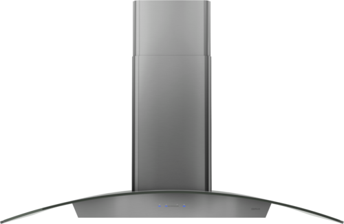 Ravenna Island, 42In, Black Ss+Gray Glass, Led