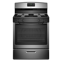 30-inch Gas Range with Easy Touch Electronic Controls - Stainless Steel