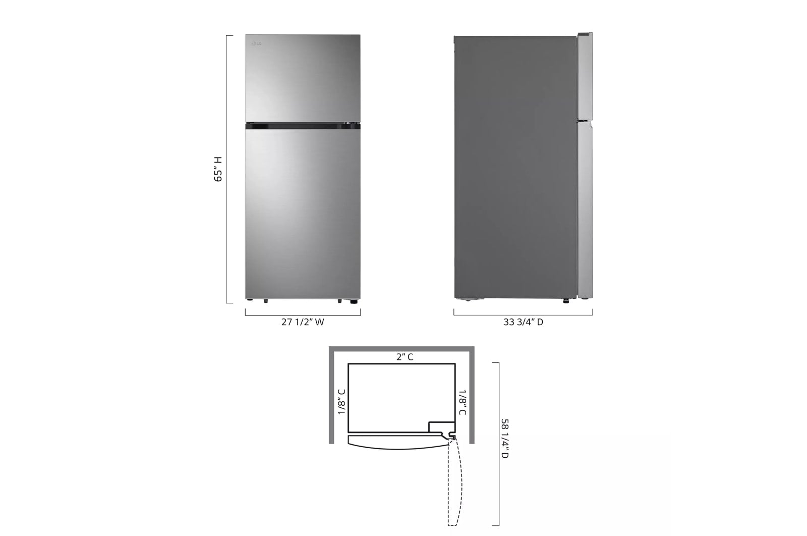 LG Appliances Top Freezer Refrigerator