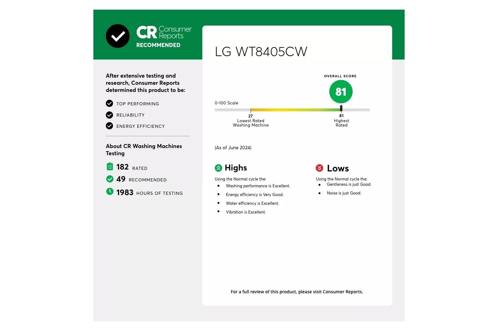 LG Appliances Top Load Washer