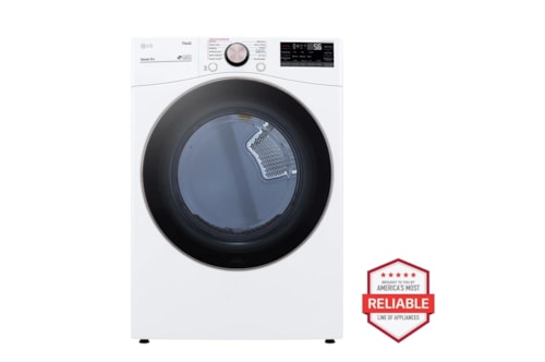 7.4 Cu. Ft. Large Capacity Front Load Electric Dryer - White