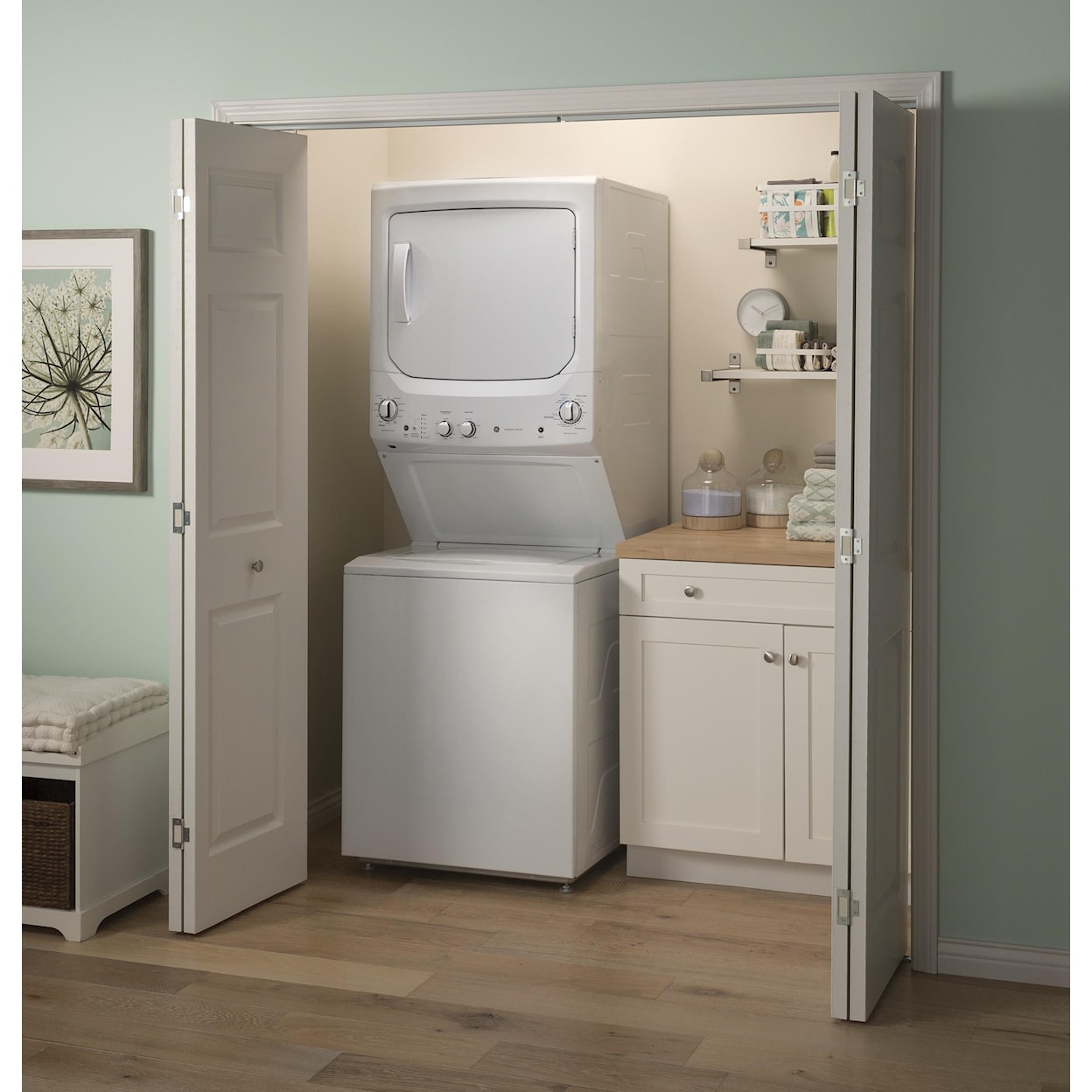 GE Appliances Laundry Washer & Dryer Combo