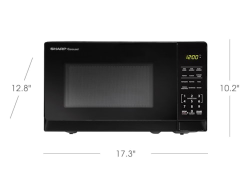 0.7 Cu. Ft. 700W Sharp Black Carousel Countertop Microwave Oven