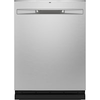 GE(R) Fingerprint Resistant Top Control with Stainless Steel Interior Dishwasher with Sanitize Cycle & Dry Boost with Fan Assist
