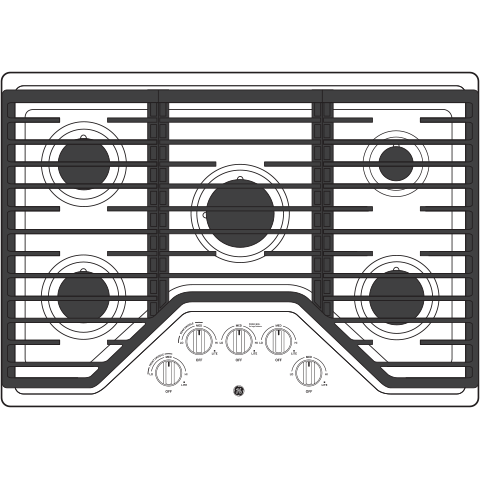 GE Appliances Cooktop Edge-to-Edge Gas Cooktop