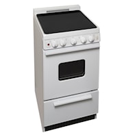 20 In. Freestanding Smooth Top Electric Range In White