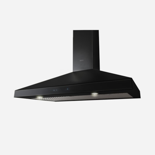 Varna Black Wall Mount Range Hood 36" Wide - 600Cfm