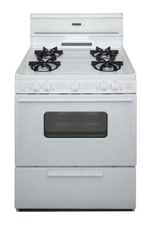 30 In. Freestanding Sealed Burner Spark Ignition Gas Range In White