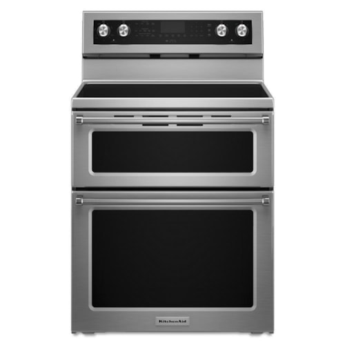 KitchenAid 30-Inch 5 Burner Electric Double Oven Convection Range