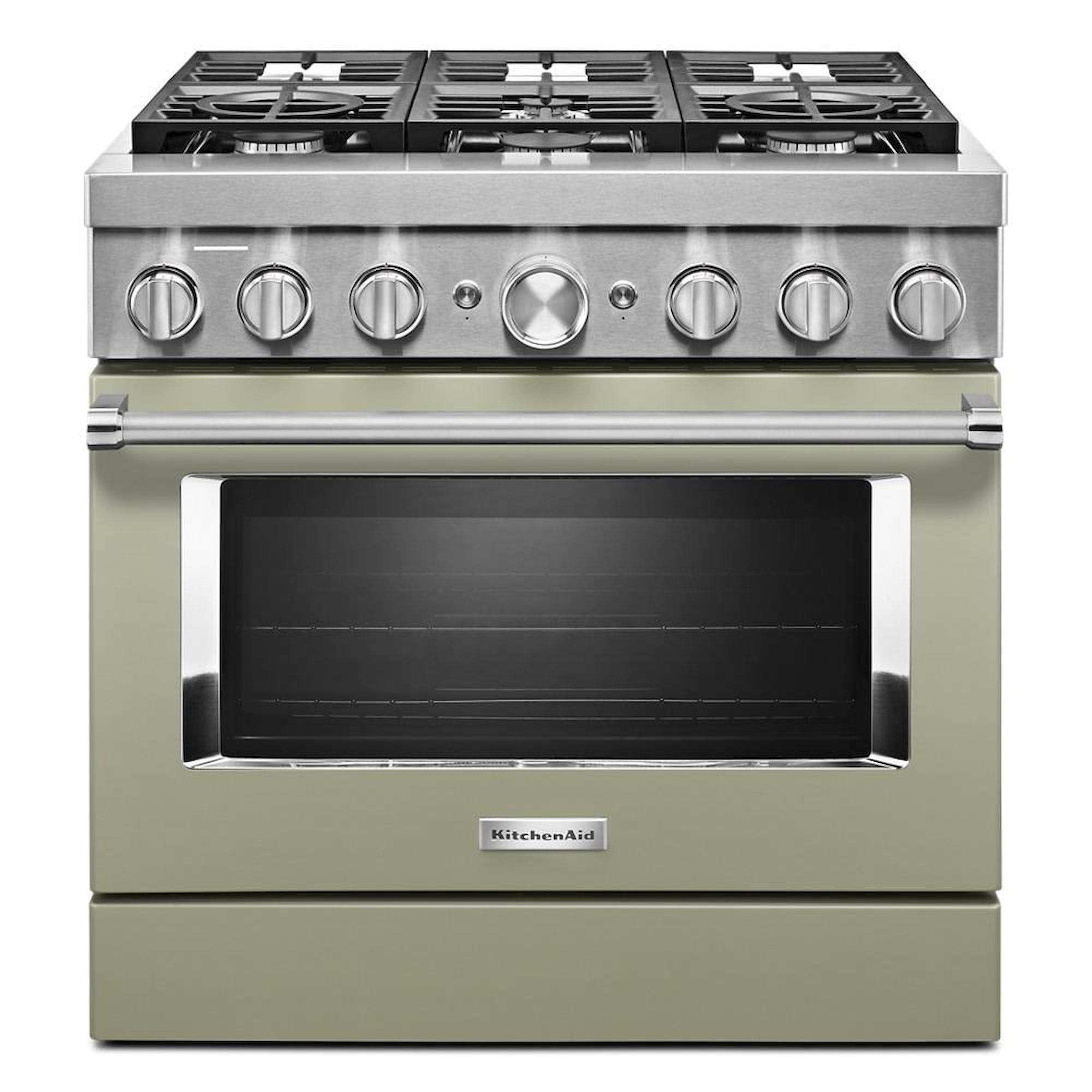 KitchenAid 48'' 6-Burner Commercial-Style GAS Rangetop with Griddle - Stainless Steel KCGC558JSS