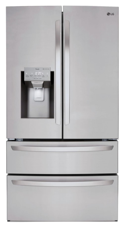 28 Cu. Ft. 4-Door French Door, Standard Depth, Ice & Water, Double Freezer, Stainless Steel