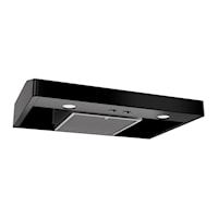 Broan(R) Elite 30-Inch Convertible Under-Cabinet Range Hood, Black