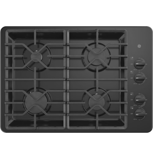 GE 30" Built-In Deep-Recessed Gas Cooktop Black