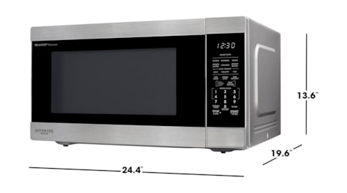 Sharp Appliances 2.2 Cu. Ft. 1200W Stainless Steel Countertop Microwave Oven with Inverter Technology