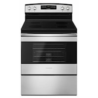 30-inch Electric Range with Extra-Large Oven Window - Black-on-Stainless
