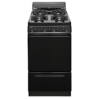 20 In. Freestanding Sealed Burner Gas Range In Black