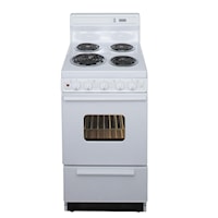 20 In. Freestanding Electric Range In White