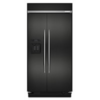 29.5 Cu. Ft 48-Inch Width Built-In Side By Side Refrigerator With Printshield(Tm) Finish - Black Stainless Steel With Printshield(Tm) Finish