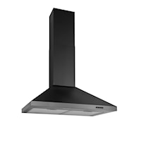 Broan(R) Elite Ew48 Series 36-Inch Pyramidal Chimney Range Hood, 460 Max Blower Cfm, Black Stainless Steel