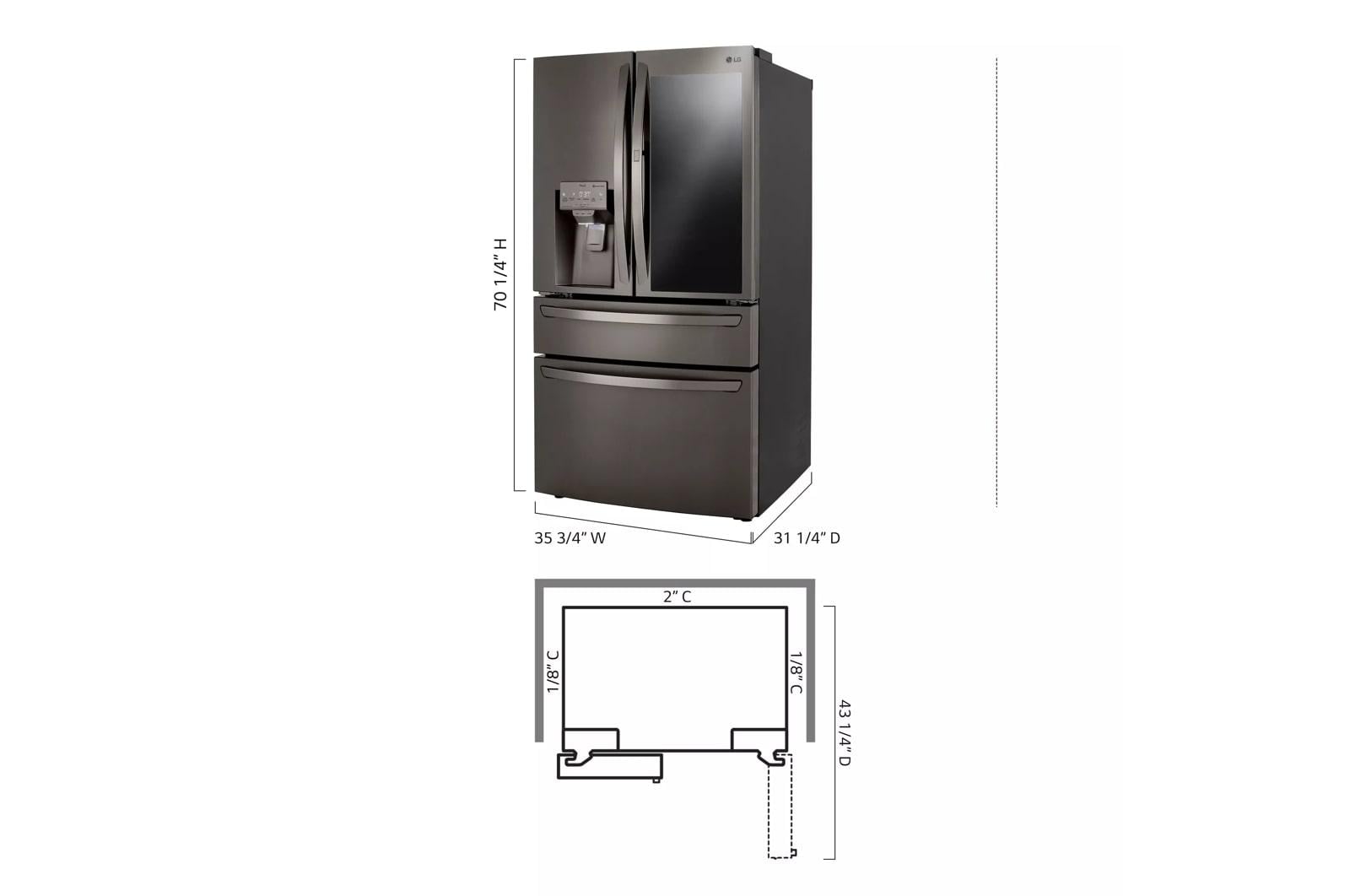 LG Refrigerators French Door Freestanding Refrigerator