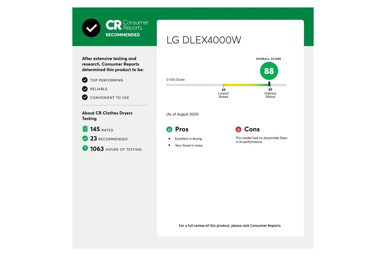 LG Laundry LG Appliances Front Load Electric Dryer